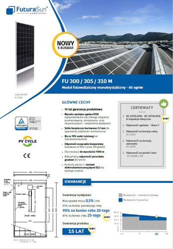 FuturaSun karta katalogowa 1 mono perc